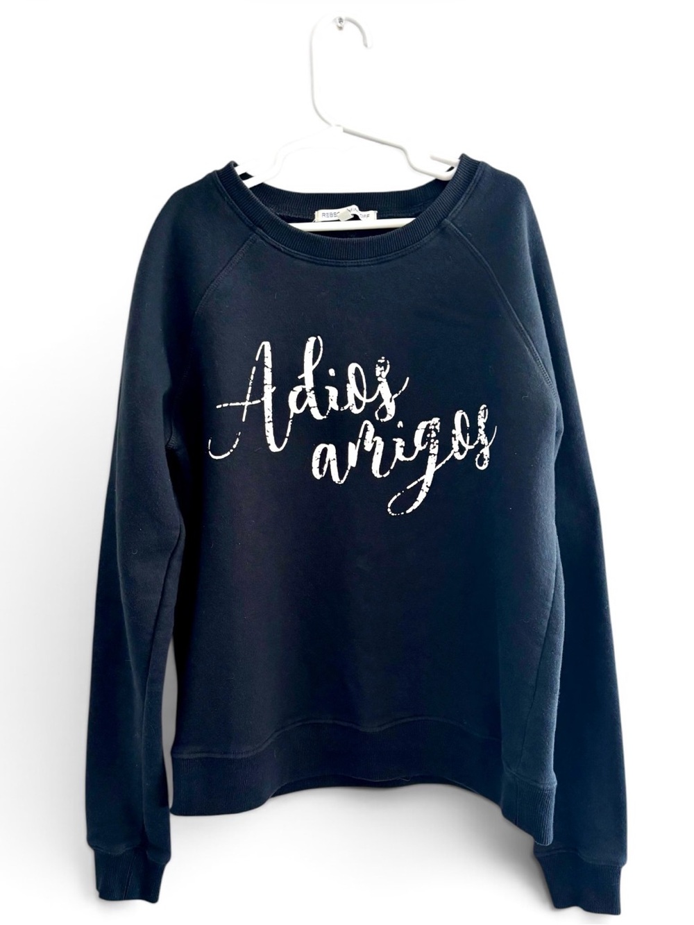 Rebecca Minkoff Black “Adios Amigos” Graphic Sweatshirt XS
